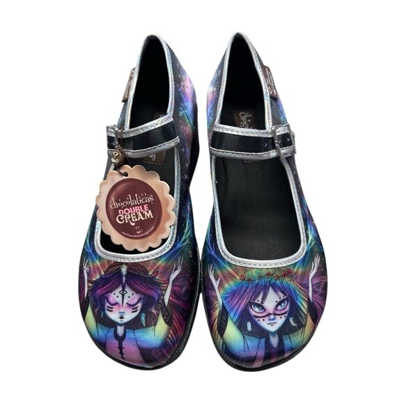 Chocolaticas Hot Chocolate Designs Double Cream Pagan Spirit Mary Janes SZ 5 NWT - Picture 5 of 7